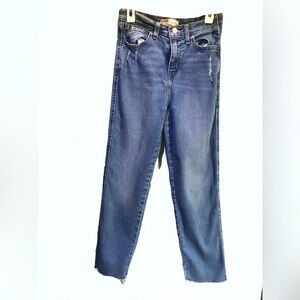 Girls size 12 Levi Strauss Heritage High Rise Ankle Straight adjustable Jeans